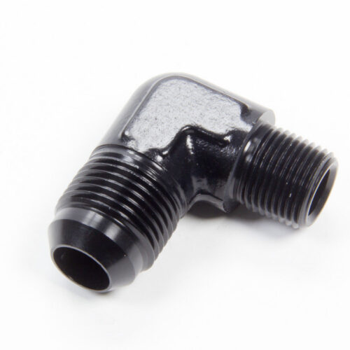 90 Deg #10 to 3/8in Alum Adapter Black