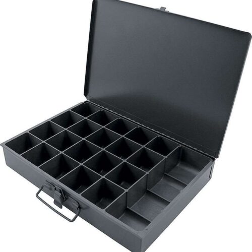 Metal Storage Case 21 Comp 9.5x13.5x2