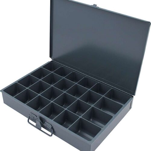 Metal Storage Case 24 Comp 9.5x13.5x2