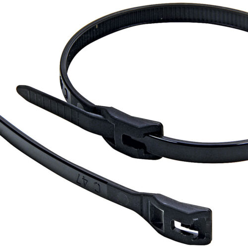 Wire Ties Black 8.00 Flush Fit 100pk