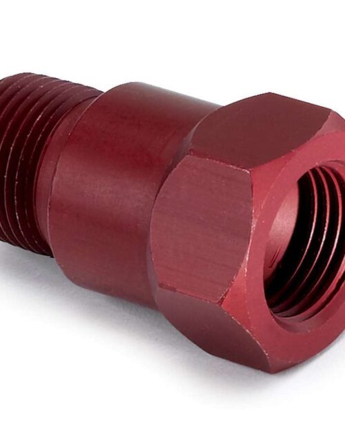 3/8in Npt Aluminum Temp. Adapter Fitting - Red