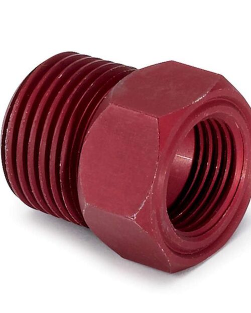 1/2in NPT Aluminum Temp. Adapter Fitting - Red