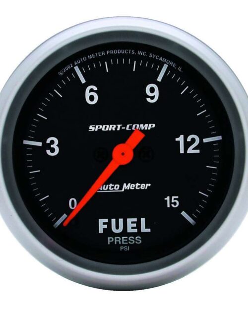 Sport Comp 2-5/8in Fuel 0-15 PSI Elec.