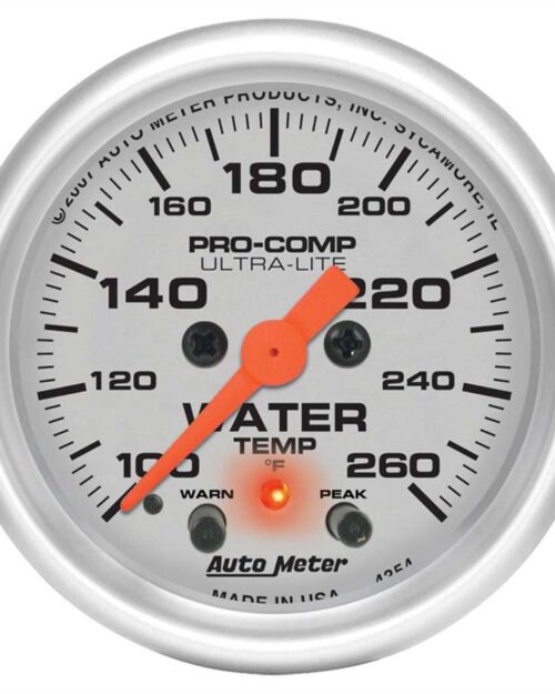 2-1/16in U/L Water Temp Gauge w/Peak & Warning
