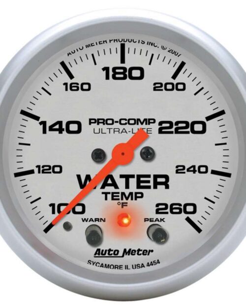 2-5/8in U/L Water Temp Gauge w/Peak & Warning