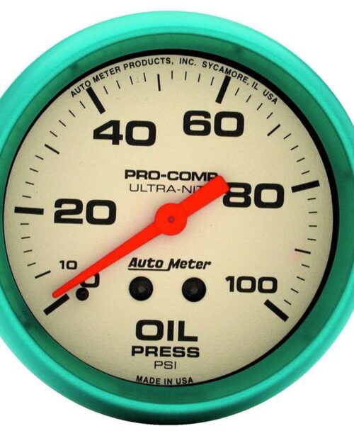 2-5/8 Ultra-Nite Oil Press. Gauge 0-100psi