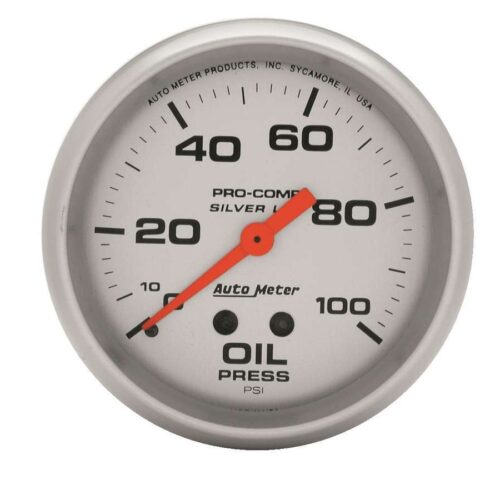U/L 2-5/8in Silver Liq-Fill Oil 0-100 PSI