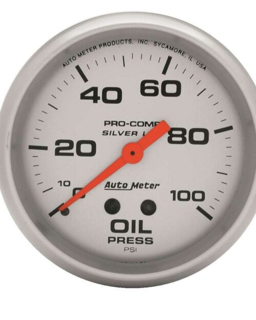 U/L 2-5/8in Silver Liq-Fill Oil 0-100 PSI