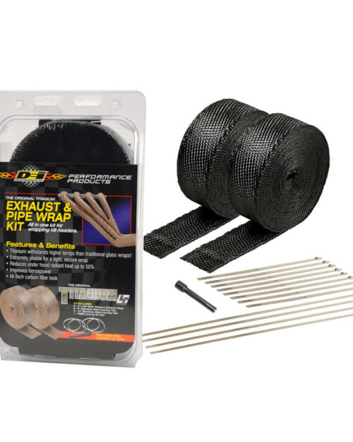 Exhaust & Pipe Wrap Kit Black Titanium
