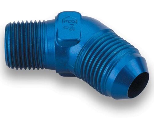 45 Deg. #8 > 3/8 Npt Adp