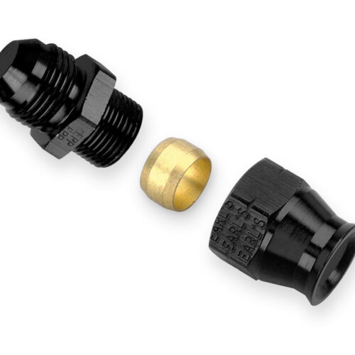 #6 Male to 3/8in Alum Tubing Adapter Black