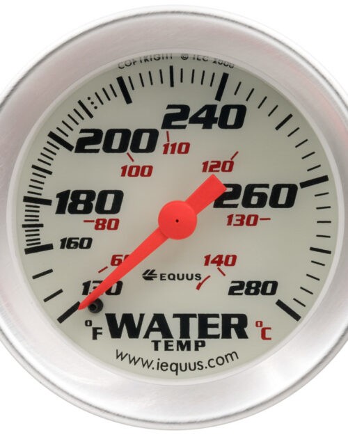 2.0 Dia Water Temp Gauge Silver  130-280