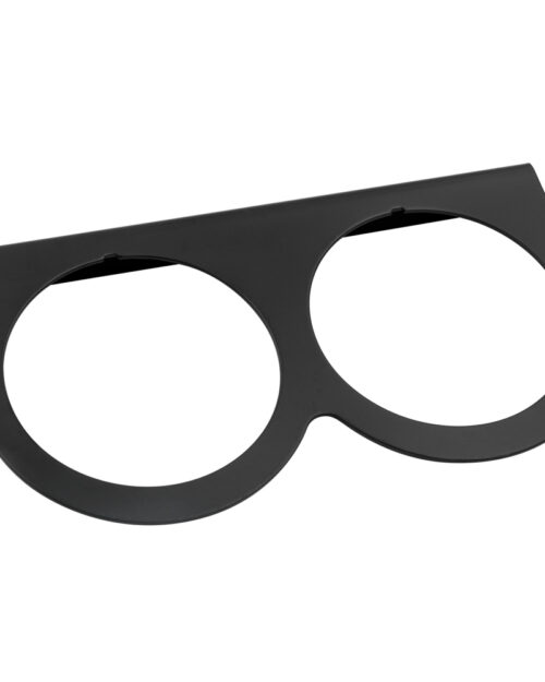 Gauge Mount Panel 2-5/8 Black Double