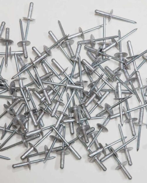 Large Head Rivet Silver 100pc 3/16in