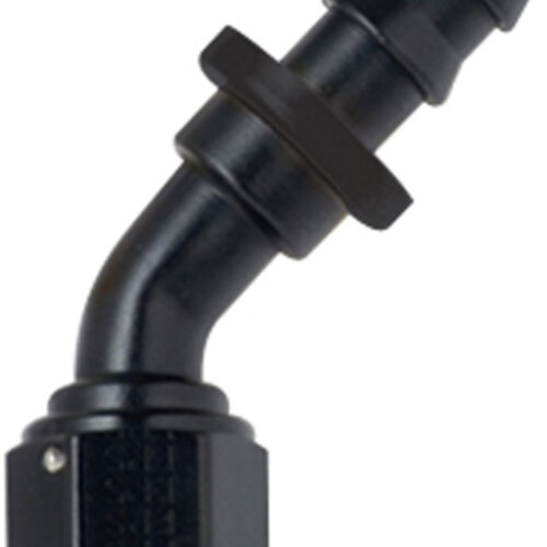 Hose Fitting #16 45 Deg Push Lock Black