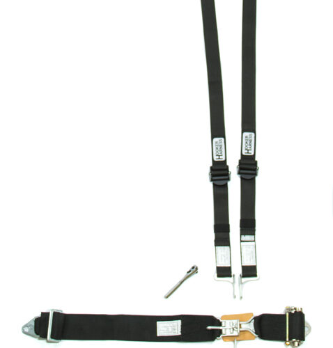 5-Pt Harness HANS Alum. LL Ratchet Adj Black