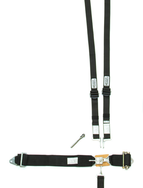 5-Pt Harness HANS Alum. LL Ratchet Adj Black