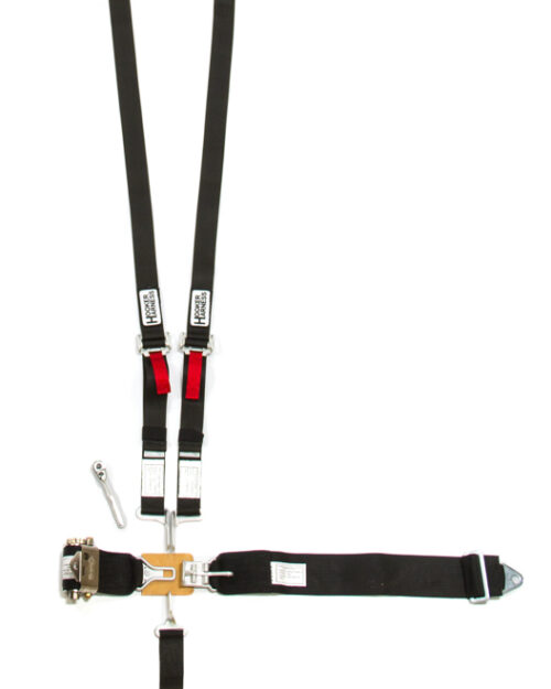 5-Pt Harness System Hans LL USD Ratchet Adj Black