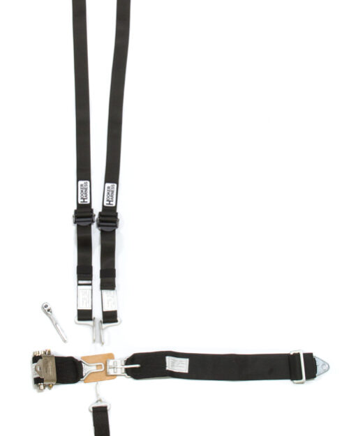 5-Pt Harness HANS Alum. LL USD Ratchet Adj Black