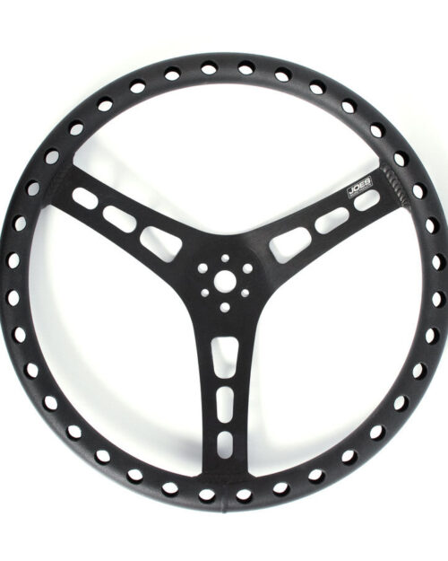 15in LW Steering Wheel Alum Dished Black