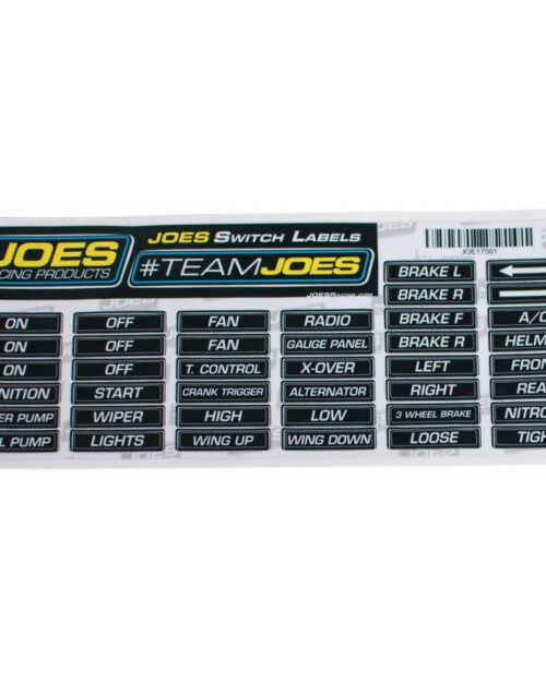 JOES Switch Panel Labels