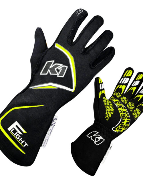 Gloves Flight Medium Black-Flo Yellow