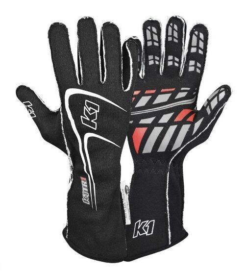 Glove Track1 Black Large SFI 5