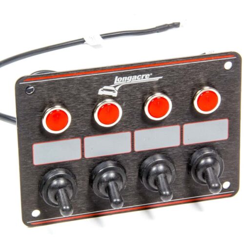 Accessory Panel Black 4 Switch w/Pilot Light