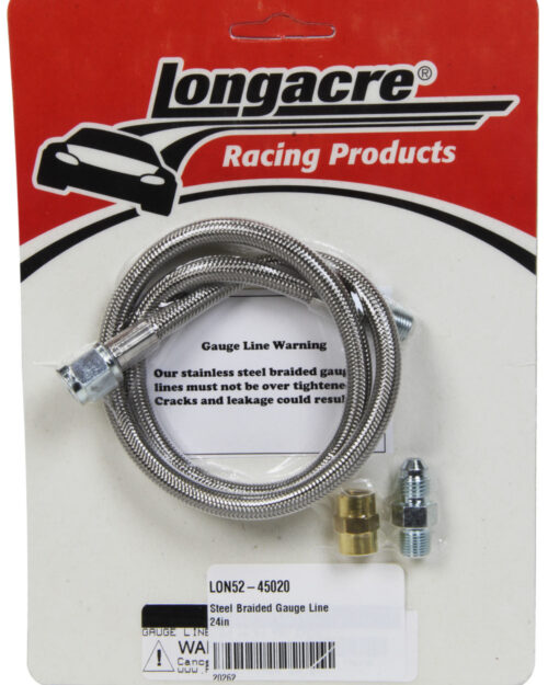 Steel Braided Gauge Line 24in