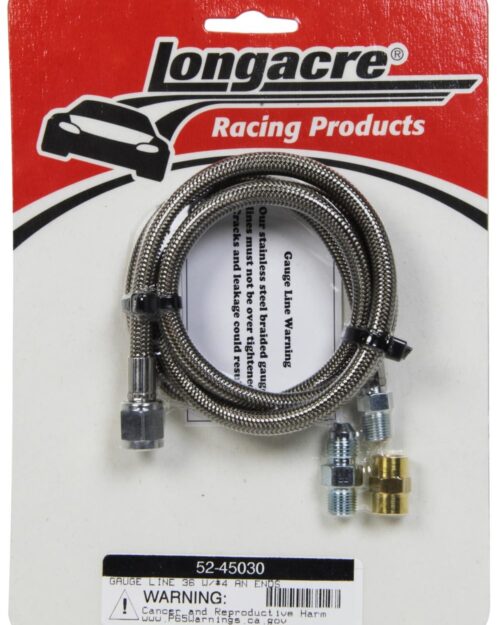 Steel Braided Gauge Line 36in