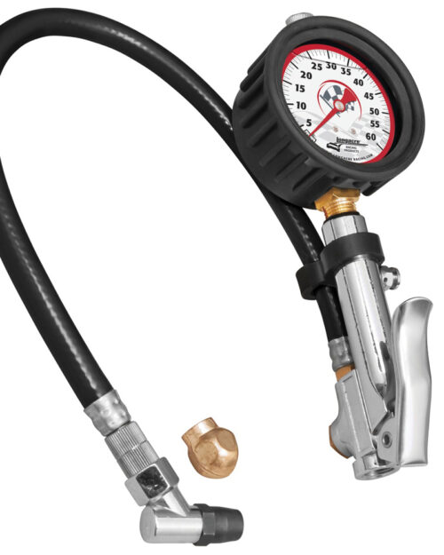 Tire Gauge Quick Fill 0-60psi 2-1/2in Glow