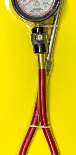 Tire Gauge 0-100PSI 2.5 in GID Deluxe Foot Valve