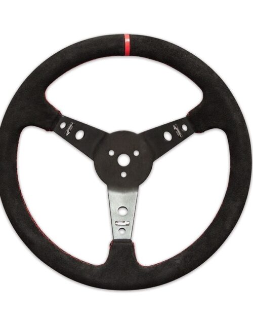 Steering Wheel 15in Dished Suede Blk Spokes