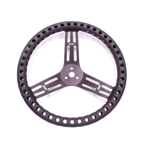 Streering Wheel 14in Dished Drilled Black