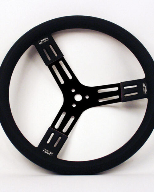 15in. Steering Wheel Black Steel Smooth Grip