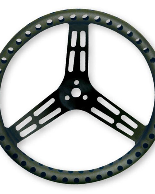 Steering Wheel 15in Flat Drilled Black