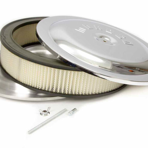 14x3 Air Cleaner Kit w/Raised Bottom Chrome