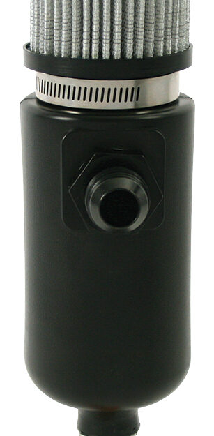 1qt Breather Tank w/6an Inlet Black Polyethylene