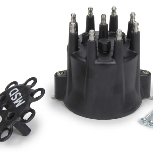 Distributor Cap & Ret- Chevy V8 HEI- Black