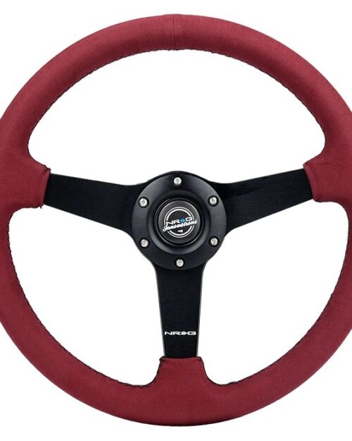 Steering Wheel 350mm 1.5 in Dish Burgundy Alcanta