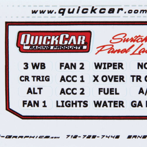 Switch Panel Stickers Large Ignition Panels