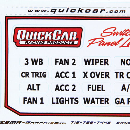 Switch Panel Stickers Small Ignition Panels