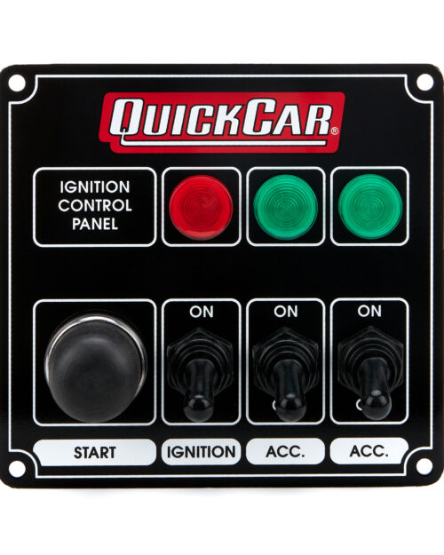 Ignition Panel Black w/ 2 Acc. & Lights
