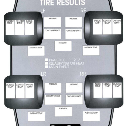 After Race Tire Set-Up Forms (50 PK)