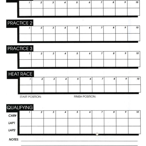 Time Organizer Sheets 100 Lap (50PK)