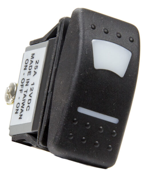 Rocker Switch Lighted On /Off/On Green