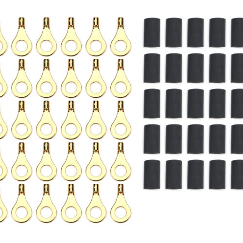 Ring Terminal 1/4in 18- 22 Ga w/Heat Shrink 50pk