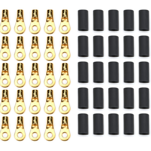 Ring Terminal #8 10-12 Ga w/Heat Shrink 50pk