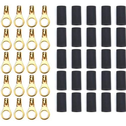 Ring Terminal 3/8in 8-10 Ga w/Heat Shrink 50pk