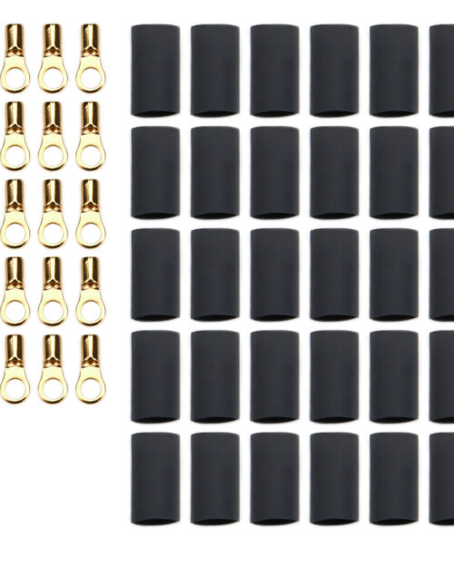Ring Terminal #6 16-22 Ga w/Heat Shrink 50pk